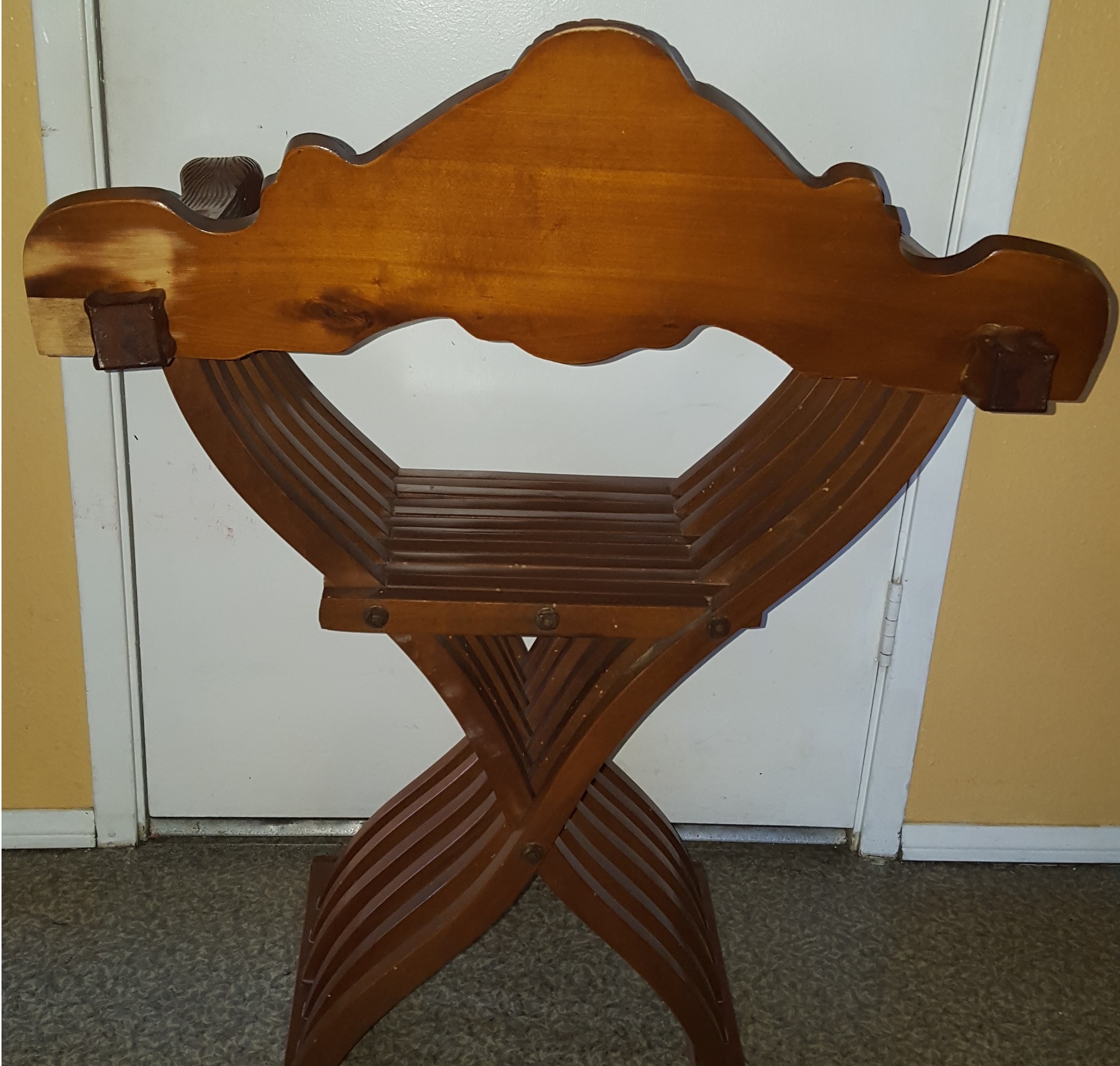 Carved Wooden Folding Lion ChairsSet of 2 InstAppraisal